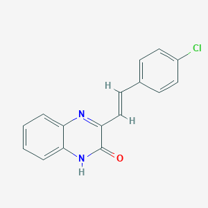 molecular formula C16H11ClN2O B231237 3-[2-(4-chlorophenyl)vinyl]-2(1H)-quinoxalinone 