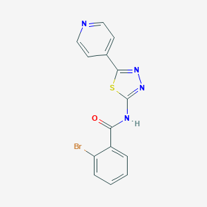 molecular formula C14H9BrN4OS B231247 2-bromo-N-[5-(4-pyridinyl)-1,3,4-thiadiazol-2-yl]benzamide 