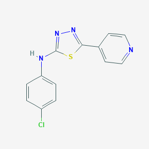 molecular formula C13H9ClN4S B231250 N-(4-chlorophenyl)-5-(4-pyridinyl)-1,3,4-thiadiazol-2-amine 
