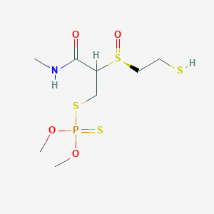 molecular formula C8H18NO4PS4 B231271 S-(2-((2-Mercaptoethyl)sulfinyl)-3-(methylamino)-3-oxopropyl) O,O-dimethyl phosphorodithioate CAS No. 18278-41-6