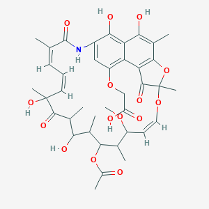 2-[[(9Z,19Z,21Z)-13-Acetyloxy-2,15,18,29-tetrahydroxy-11-methoxy-3,7,12,14,16,18,22-heptamethyl-6,17,23-trioxo-8,30-dioxa-24-azatetracyclo[23.3.1.14,7.05,28]triaconta-1(29),2,4,9,19,21,25,27-octaen-27-yl]oxy]acetic acid