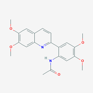 molecular formula C21H22N2O5 B231311 N-[2-(6,7-dimethoxyquinolin-2-yl)-4,5-dimethoxyphenyl]acetamide 