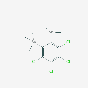 molecular formula C12H18Cl4Sn2 B231345 Trimethyl-(2,3,4,5-tetrachloro-6-trimethylstannylphenyl)stannane CAS No. 15725-05-0