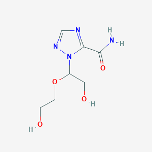 molecular formula C7H12N4O4 B023138 1-[2-Hydroxy-1-(2-hydroxyethoxy)ethyl]-1h-1,2,4-triazole-5-carboxamide CAS No. 109629-18-7
