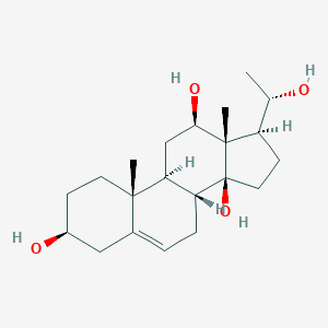 molecular formula NaVO3.2(H2O) B231411 (3S,8R,9S,10R,12R,13S,14S,17S)-17-[(1S)-1-hydroxyethyl]-10,13-dimethyl-1,2,3,4,7,8,9,11,12,15,16,17-dodecahydrocyclopenta[a]phenanthrene-3,12,14-triol CAS No. 18463-31-5