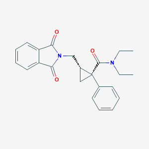 molecular formula C23H24N2O3 B023144 cis-2-((1,3-Dioxoisoindolin-2-yl)methyl)-N,N-diethyl-1-phenylcyclopropanecarboxamide CAS No. 105310-75-6