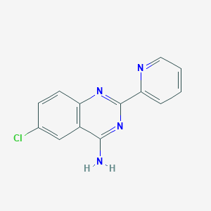 molecular formula C13H9ClN4 B231440 6-Chloro-2-(2-pyridinyl)-4-quinazolinylamine 