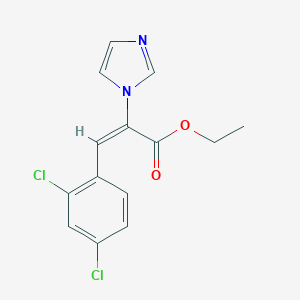 molecular formula C14H12Cl2N2O2 B231447 ethyl 3-(2,4-dichlorophenyl)-2-(1H-imidazol-1-yl)acrylate 