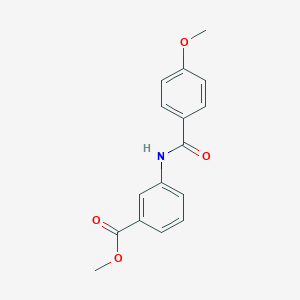 molecular formula C16H15NO4 B231504 Methyl 3-[(4-methoxybenzoyl)amino]benzoate 