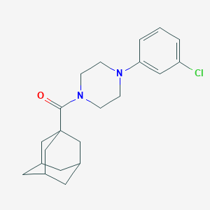 molecular formula C21H27ClN2O B231519 Adamantanyl 4-(3-chlorophenyl)piperazinyl ketone 