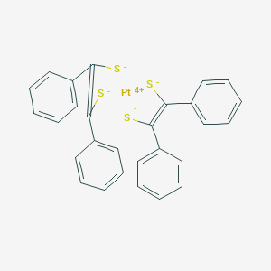 molecular formula C28H20PtS4 B231561 Pt, bis(1,2-diphenyl-1,2-ethenedithiol), bis(dithiobenzil) platinum CAS No. 15607-55-3