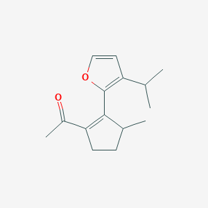 molecular formula C5H6N2O2 B231564 1-[3-Methyl-2-(3-propan-2-ylfuran-2-yl)cyclopenten-1-yl]ethanone CAS No. 18492-61-0