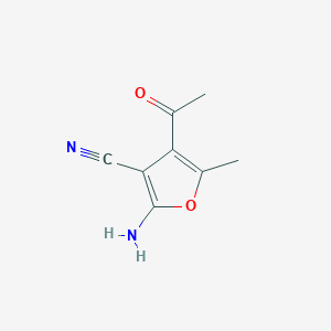 molecular formula C8H8N2O2 B023163 4-Acetyl-2-amino-5-methyl-3-furonitrile CAS No. 108129-35-7