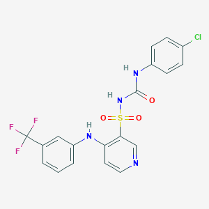 3-({[(4-Chloroanilino)carbonyl]amino}sulfonyl)-4-[3-(trifluoromethyl)anilino]pyridine