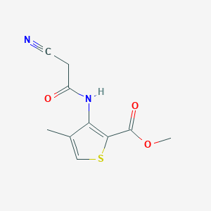 molecular formula C10H10N2O3S B231682 Methyl 3-[(cyanoacetyl)amino]-4-methyl-2-thiophenecarboxylate 
