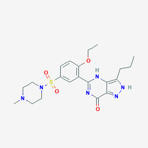 molecular formula C21H28N6O4S B023169 Pyrazole N-Demethyl Sildenafil CAS No. 139755-95-6