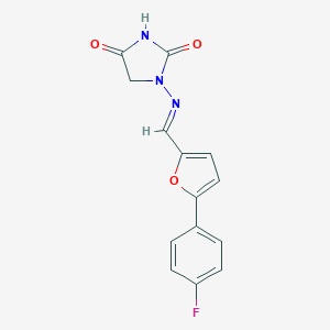Hydantoin, 1-((5-(p-fluorophenyl)-2-furanyl)methyleneamino)-
