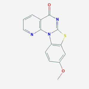 molecular formula C14H9N3O2S B231781 14-methoxy-11-thia-1,3,9-triazatetracyclo[8.7.0.02,7.012,17]heptadeca-2(7),3,5,9,12(17),13,15-heptaen-8-one 