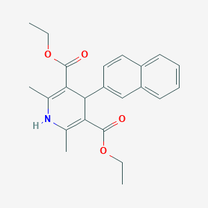 molecular formula C23H25NO4 B231961 Diethyl 2,6-dimethyl-4-(2-naphthyl)-1,4-dihydro-3,5-pyridinedicarboxylate 