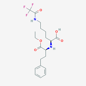 molecular formula C20H27F3N2O5 B023197 (S)-2-(((S)-1-Ethoxy-1-oxo-4-phenylbutan-2-yl)amino)-6-(2,2,2-trifluoroacetamido)hexanoic acid CAS No. 116169-90-5