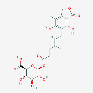 molecular formula C₂₃H₂₈O₁₂ B023199 Mycophenolic acid acyl glucuronide CAS No. 99043-04-6