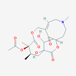 molecular formula C21H31NO9 B231995 Floradanin CAS No. 16958-31-9