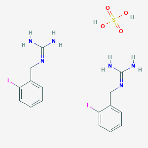 molecular formula C16H22I2N6O4S B232022 2-Iodobenzylguanidine CAS No. 16125-86-3