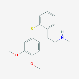 molecular formula C18H23NO2S B232038 N-(2-{2-[(3,4-dimethoxyphenyl)sulfanyl]phenyl}-1-methylethyl)-N-methylamine 