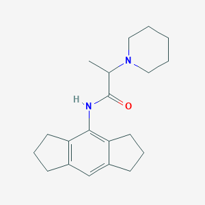 molecular formula C20H28N2O B232099 N-(1,2,3,5,6,7-hexahydro-s-indacen-4-yl)-2-(1-piperidinyl)propanamide 