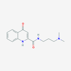 molecular formula C15H19N3O2 B232269 N-[3-(dimethylamino)propyl]-4-hydroxy-2-quinolinecarboxamide 