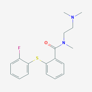 molecular formula C18H21FN2OS B232273 N-[2-(dimethylamino)ethyl]-2-[(2-fluorophenyl)sulfanyl]-N-methylbenzamide 
