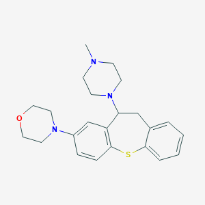 molecular formula C23H29N3OS B232276 4-[11-(4-Methyl-1-piperazinyl)-10,11-dihydrodibenzo[b,f]thiepin-2-yl]morpholine 