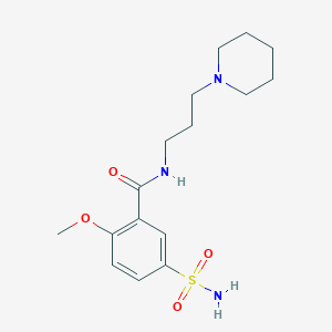 molecular formula C16H25N3O4S B232282 5-(aminosulfonyl)-2-methoxy-N-[3-(1-piperidinyl)propyl]benzamide 