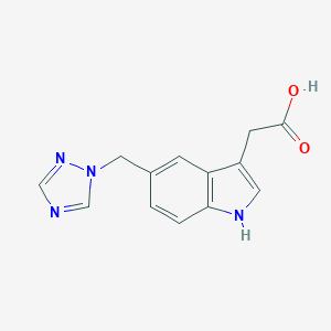 molecular formula C13H12N4O2 B023232 Triazolomethylindole-3-acetic Acid CAS No. 177270-91-6