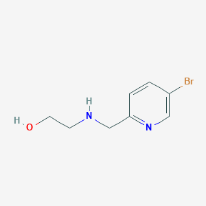 molecular formula C₈H₁₁BrN₂O B023236 2-{[(5-Bromopyridin-2-yl)methyl]amino}ethan-1-ol CAS No. 149806-47-3