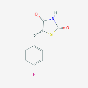 molecular formula C₁₀H₆FNO₂S B023245 5-[(4-Fluorophenyl)methylidene]-1,3-thiazolidine-2,4-dione CAS No. 262601-87-6