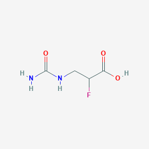 alpha-Fluoro-beta-ureidopropionic acid