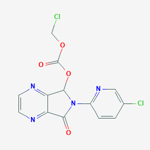 molecular formula C13H8Cl2N4O4 B023271 7-氯甲氧羰基氧基-6-(5-氯吡啶-2-基)-6,7-二氢-5H-吡咯并[3,4-b]吡嗪-5-酮 CAS No. 508169-18-4