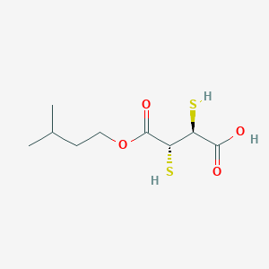molecular formula C16H26N6O3 B232798 rel-(2S,3R)-4-(isopentyloxy)-2,3-dimercapto-4-oxobutanoic acid CAS No. 142609-62-9