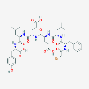 molecular formula C42H57BrN6O13 B232904 N-Bromoacetyl-phenylalanyl-leucyl-glutamyl-glutamyl-leucyl-tyrosine CAS No. 144304-34-7