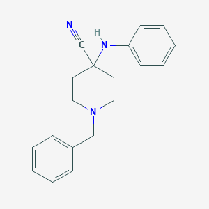molecular formula C19H21N3 B023298 1-Benzyl-4-(phenylamino)piperidine-4-carbonitrile CAS No. 968-86-5