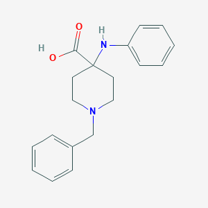 molecular formula C19H22N2O2 B023300 1-苄基-4-(苯氨基)哌啶-4-羧酸 CAS No. 85098-64-2