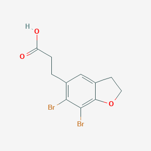 molecular formula C11H10Br2O3 B023307 3-(6,7-dibromo-2,3-dihydrobenzofuran-5-yl)propanoic Acid CAS No. 196597-76-9