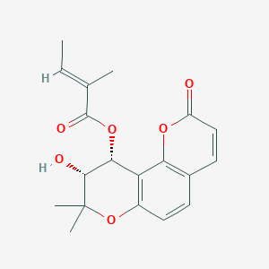 molecular formula C19H20O6 B233150 Qianhucoumarin A CAS No. 150135-35-6