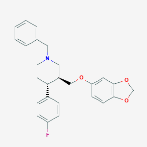 molecular formula C26H26FNO3 B023331 trans N-Benzyl Paroxetine CAS No. 105813-14-7