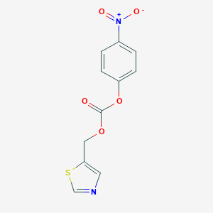 molecular formula C11H8N2O5S B023342 4-Nitrophenyl (thiazol-5-ylmethyl) carbonate CAS No. 144163-97-3