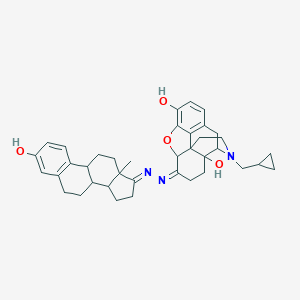 molecular formula C38H45N3O4 B233481 Naltrexone-estrone azine CAS No. 140188-23-4