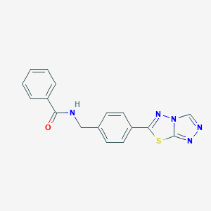 molecular formula C17H13N5OS B233979 N-(4-[1,2,4]triazolo[3,4-b][1,3,4]thiadiazol-6-ylbenzyl)benzamide 