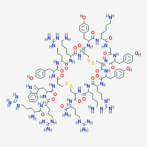 molecular formula C109H164N38O22S4 B234368 Rrwcyrkcykgycyrkcr-NH2 CAS No. 142960-16-5