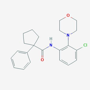 molecular formula C22H25ClN2O2 B234489 N-[3-CHLORO-2-(MORPHOLIN-4-YL)PHENYL]-1-PHENYLCYCLOPENTANE-1-CARBOXAMIDE 